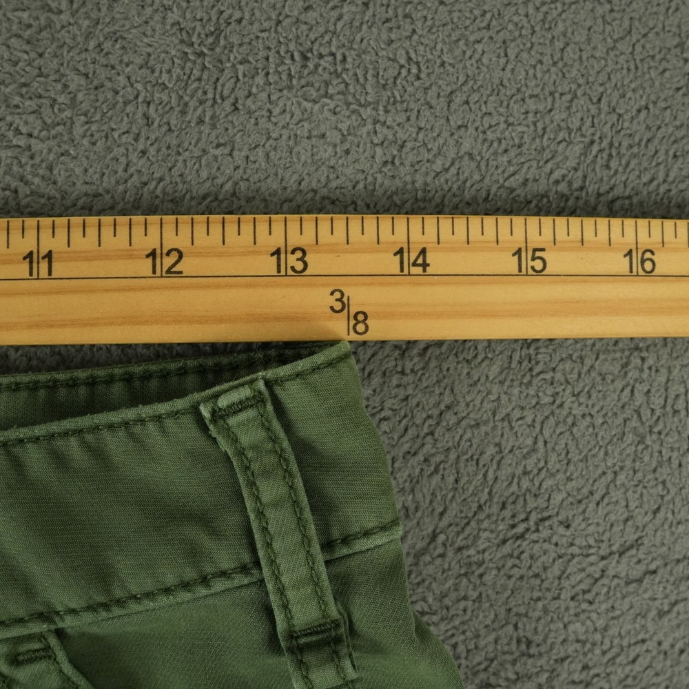 Anthropologie Pants Womens 27 Green Floral Embroidered Utility Straight Leg - Picture 6 of 9